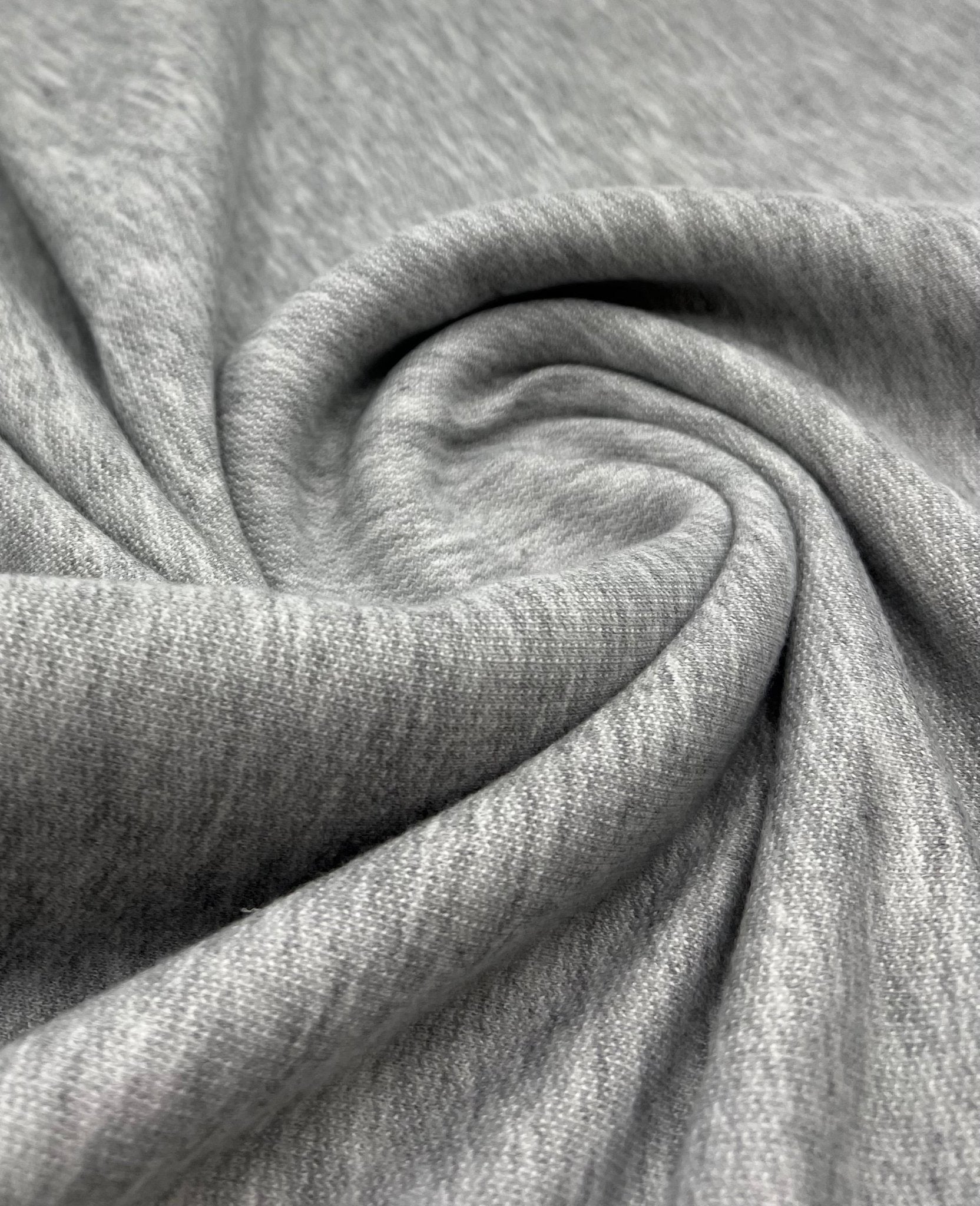 Grey 235GSM Poly French Terry Loopback Fabric - T9 Fabrics