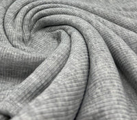 Grey 2X1 Fine Rib Stretch Fabric - T9 Fabrics