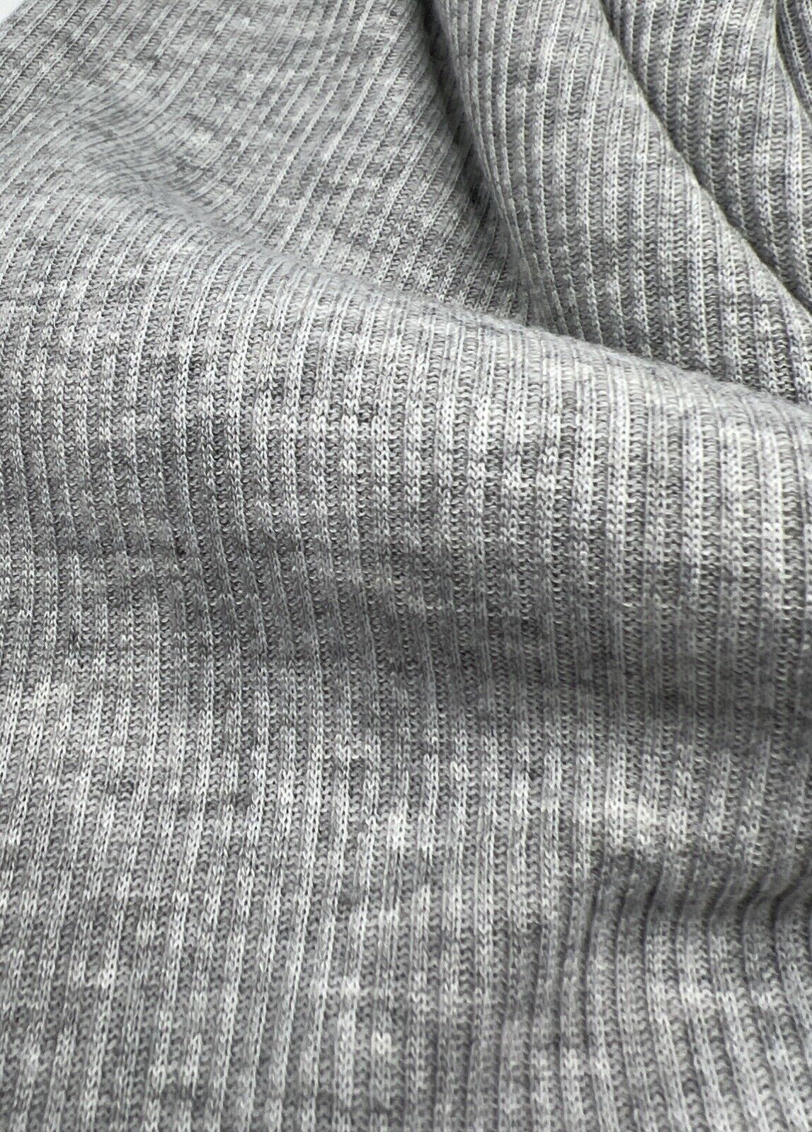 Grey 2X1 Fine Rib Stretch Fabric - T9 Fabrics