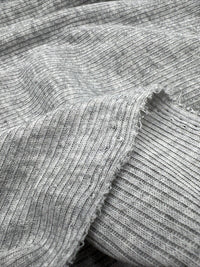 Grey 2X1 Fine Rib Stretch Fabric - T9 Fabrics