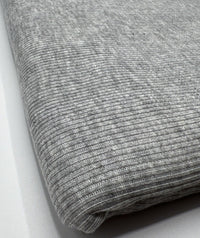 Grey 2X1 Fine Rib Stretch Fabric - T9 Fabrics