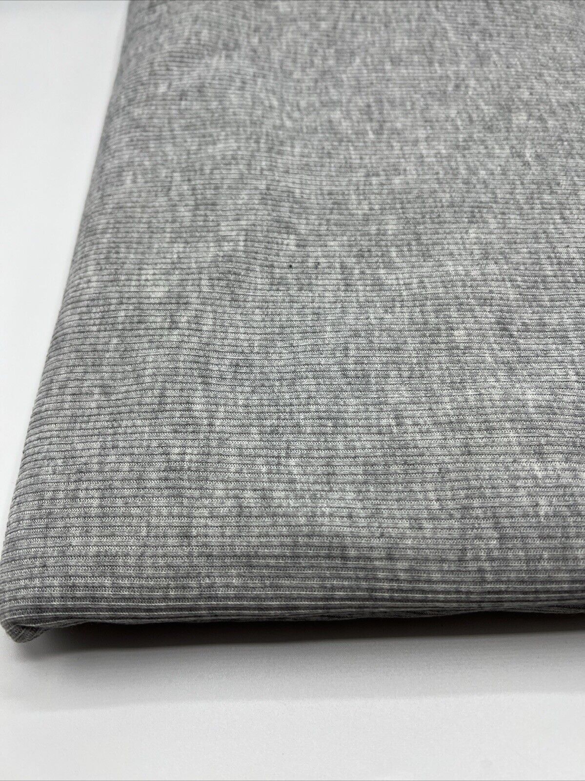 Grey 2X1 Fine Rib Stretch Fabric - T9 Fabrics