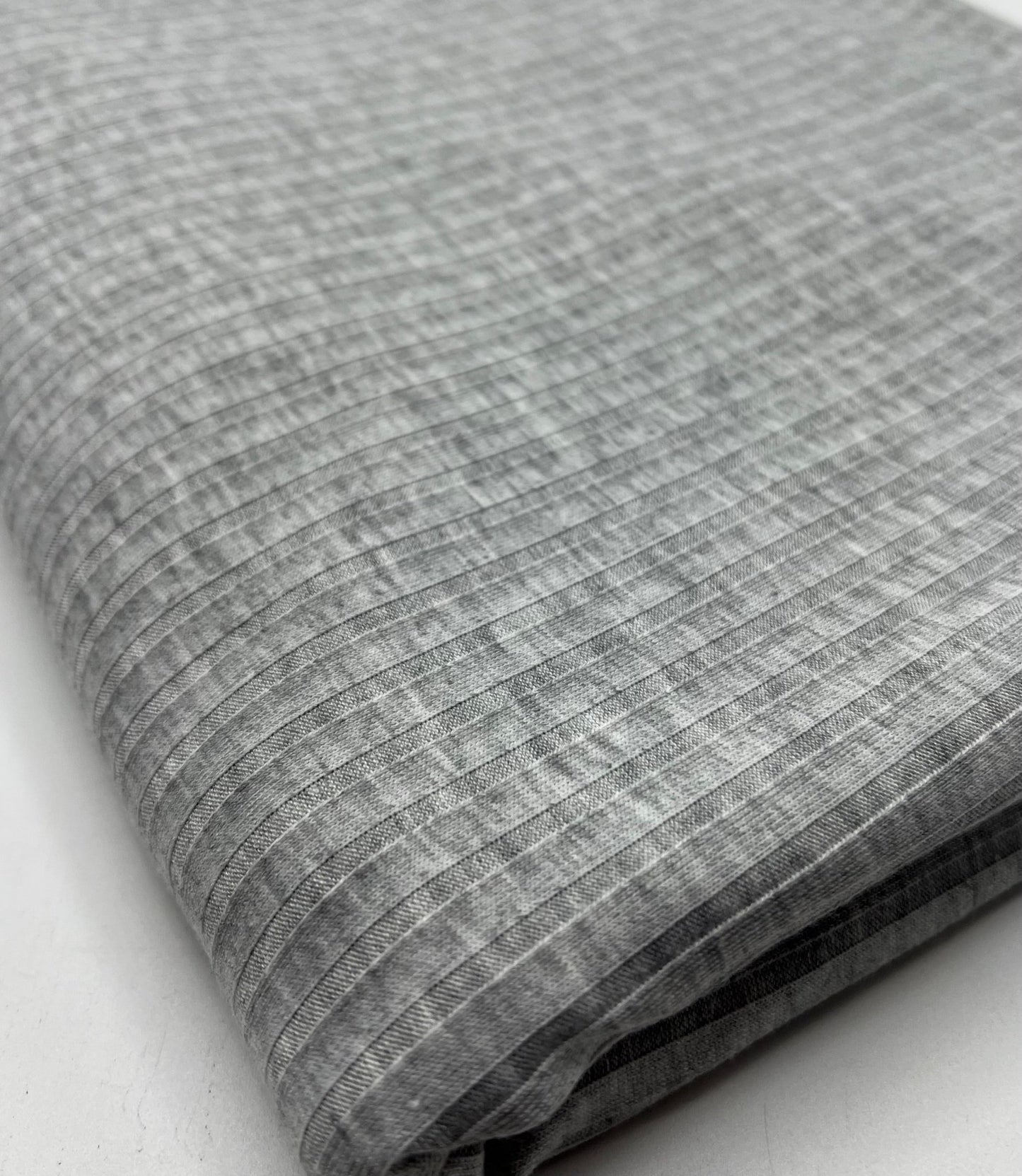 Grey 8x4 Wide Soft Rib Stretch Fabric - T9 Fabrics