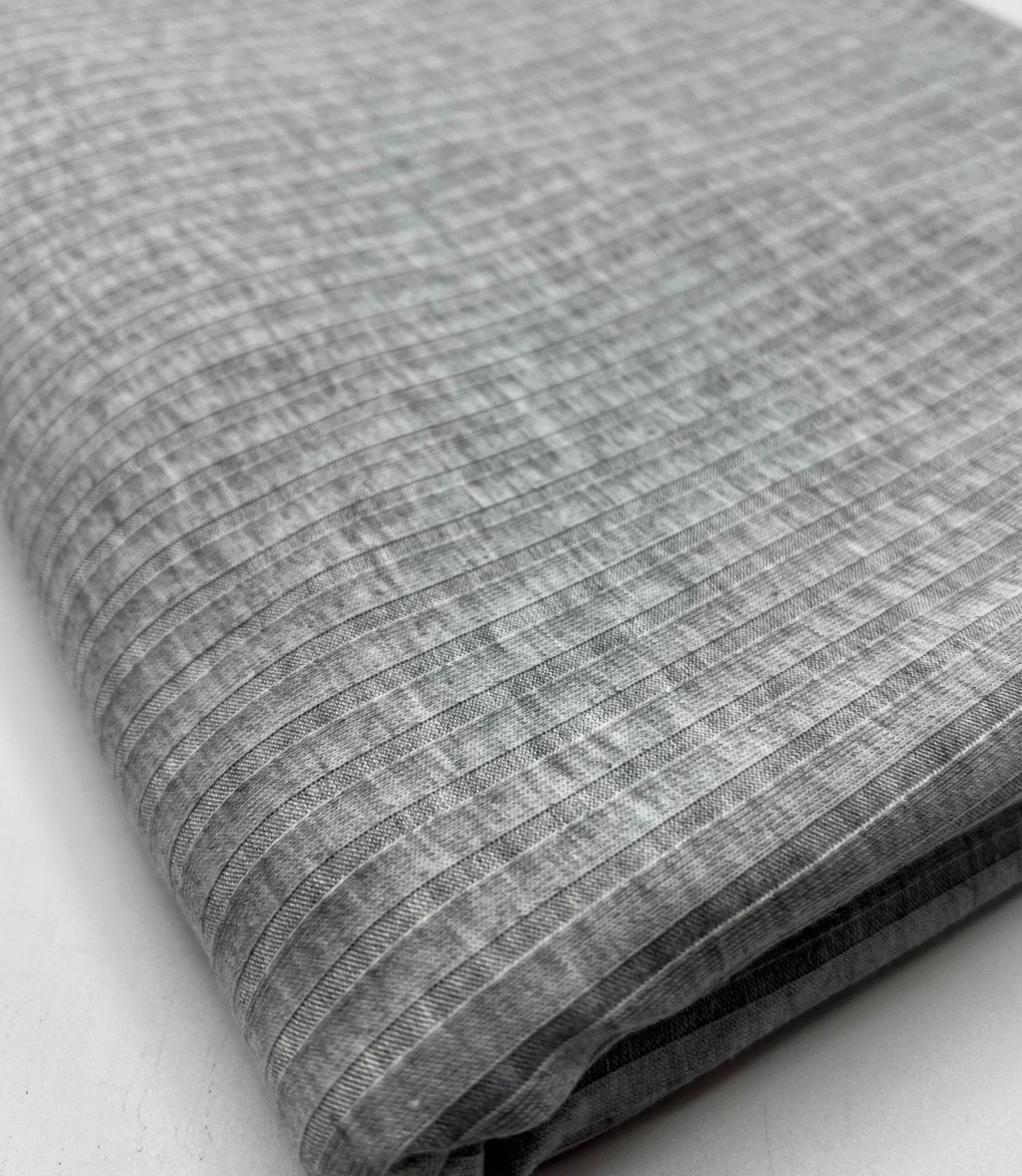 Grey 8x4 Wide Soft Rib Stretch Fabric - T9 Fabrics