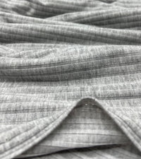Grey 8x4 Wide Soft Rib Stretch Fabric - T9 Fabrics