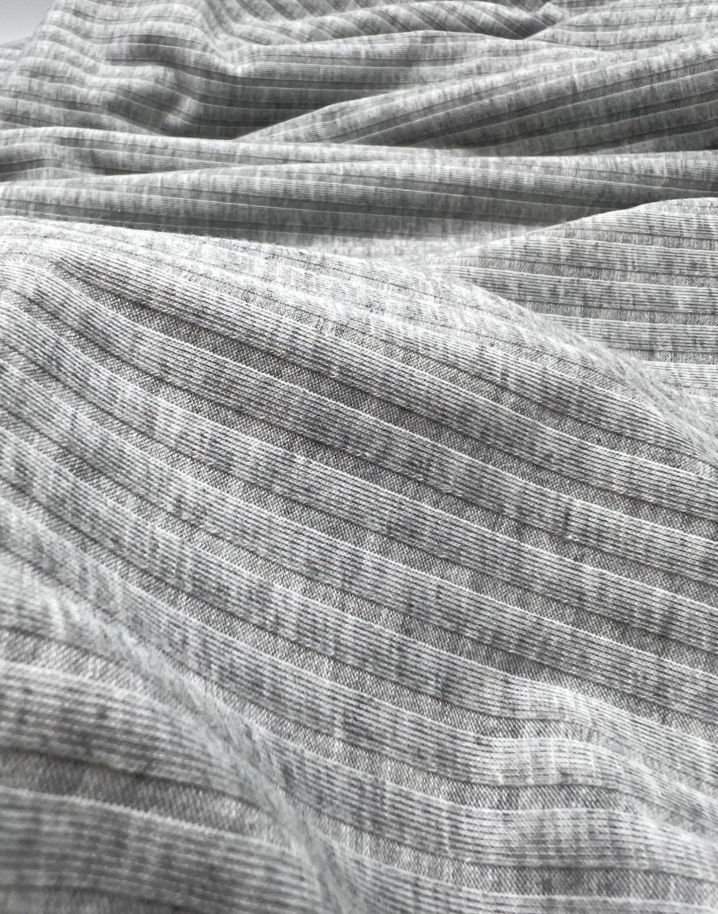Grey 8x4 Wide Soft Rib Stretch Fabric - T9 Fabrics