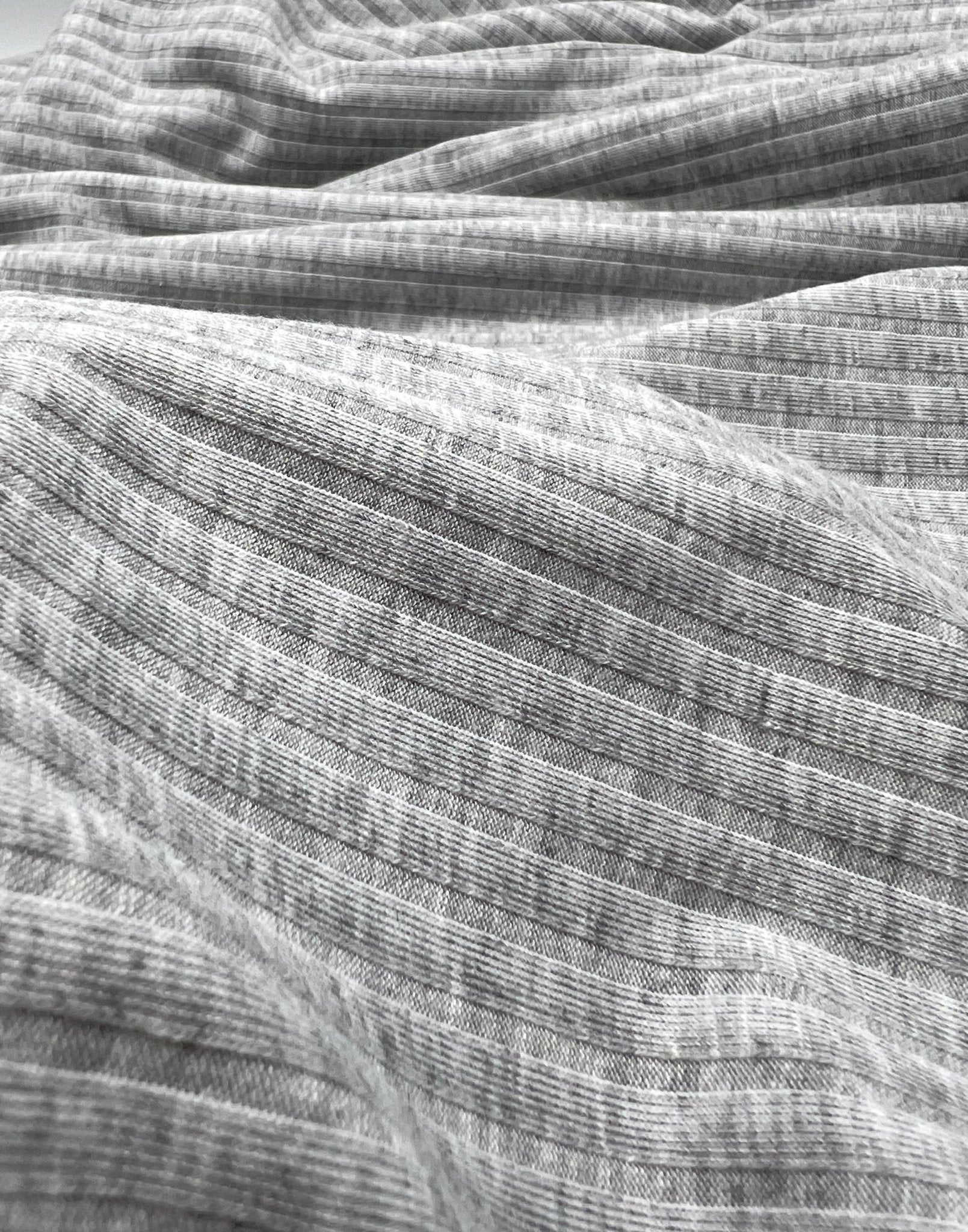 Grey 8x4 Wide Soft Rib Stretch Fabric - T9 Fabrics