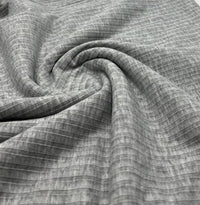 Grey 8x4 Wide Soft Rib Stretch Fabric - T9 Fabrics