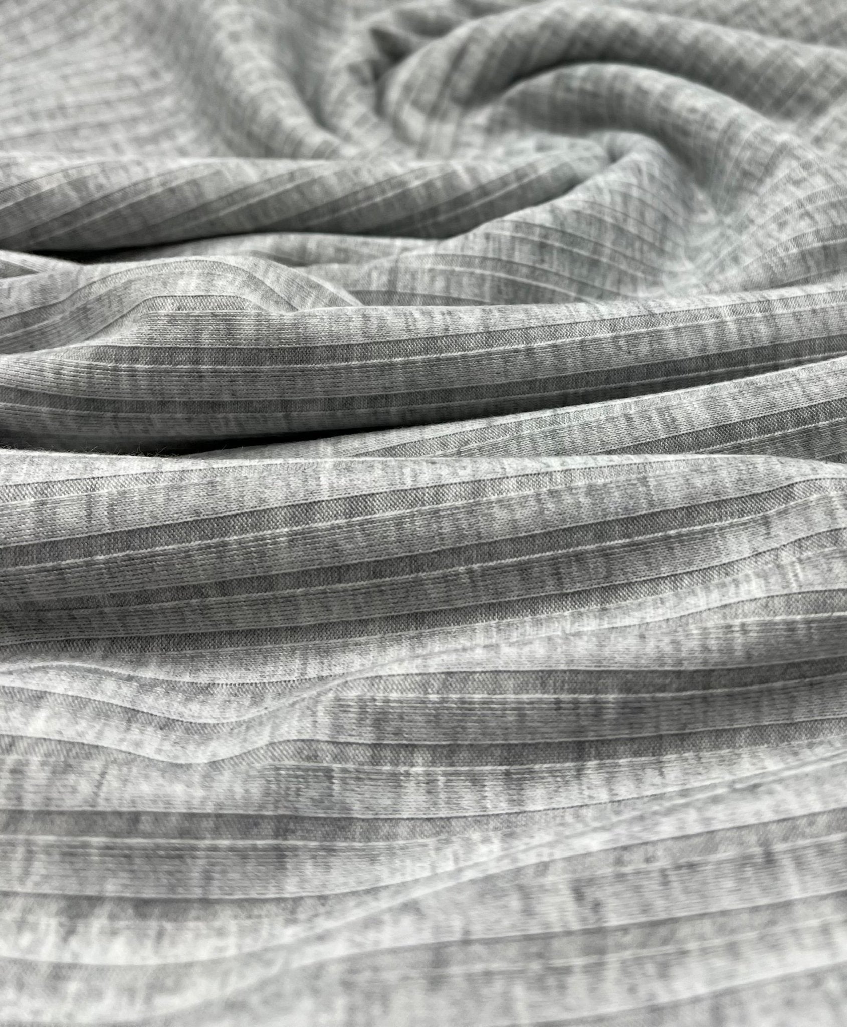 Grey 8x4 Wide Soft Rib Stretch Fabric - T9 Fabrics