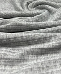 Grey 8x4 Wide Soft Rib Stretch Fabric - T9 Fabrics
