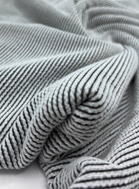 Grey Black Crinkle Rib Stretch Fabric - T9 Fabrics