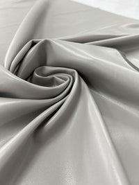 Grey Faux Leather Leatherette Stretch Fabric - T9 Fabrics