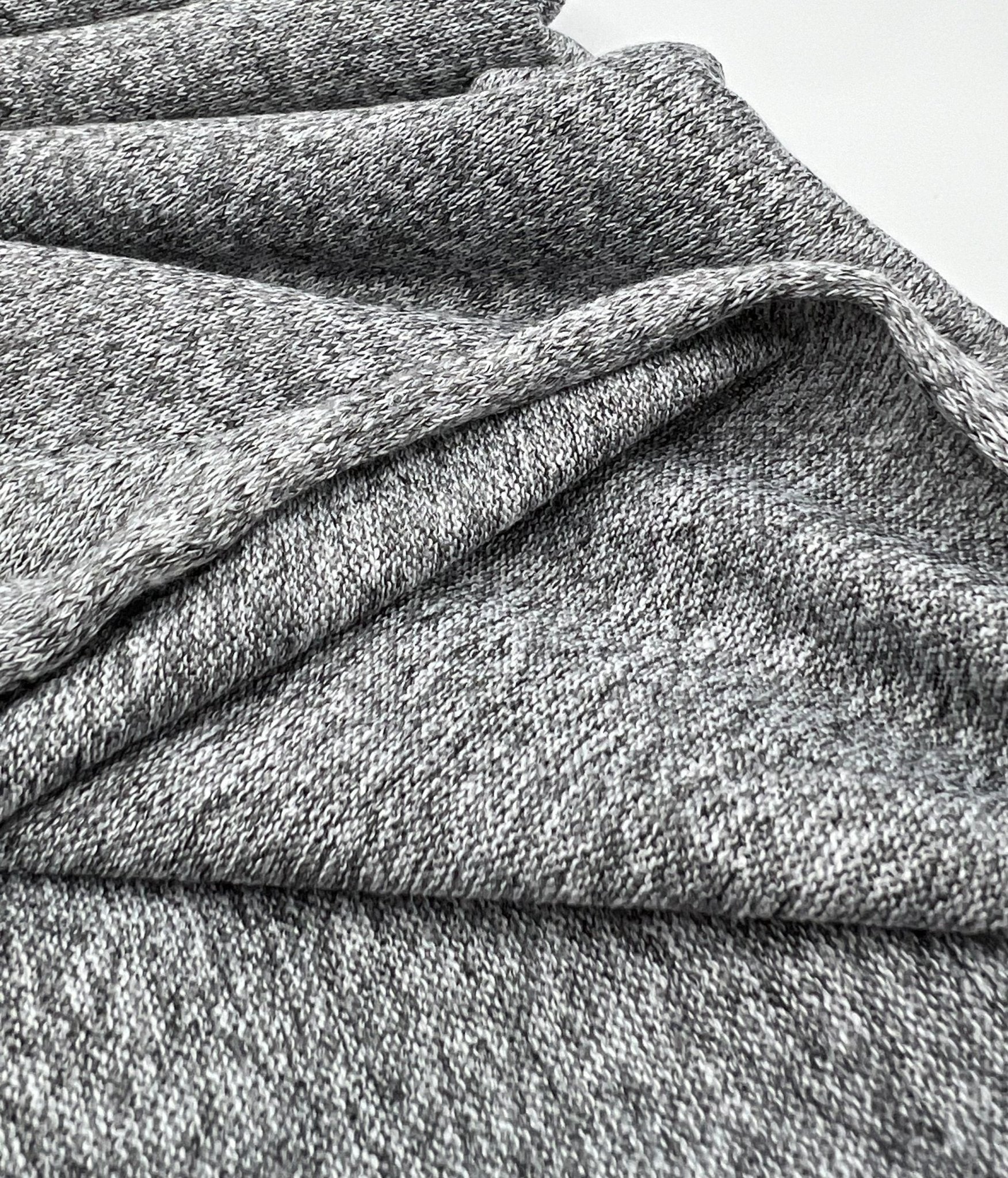 Grey Melange Knit Stretch Fabric - T9 Fabrics