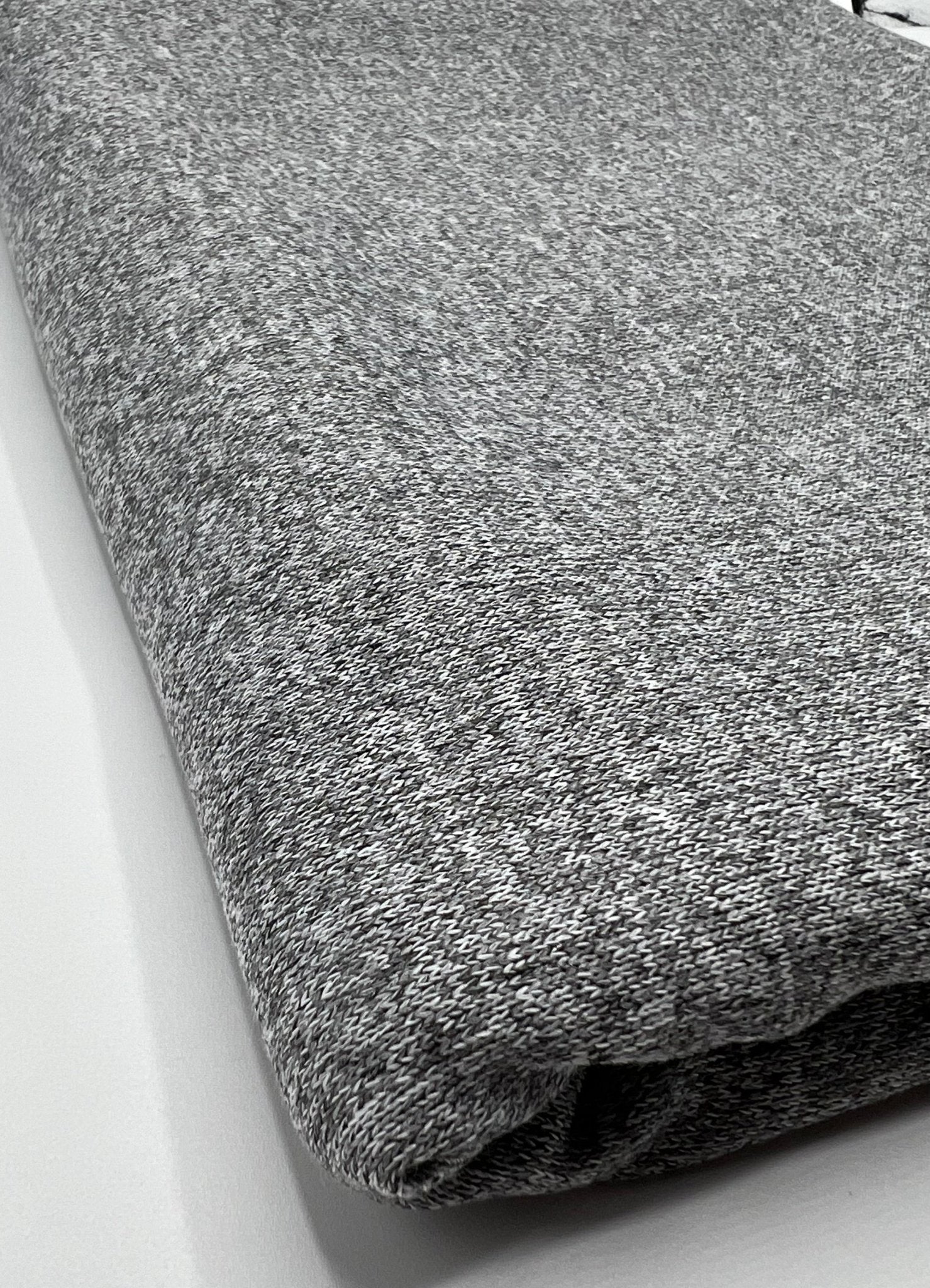 Grey Melange Knit Stretch Fabric - T9 Fabrics