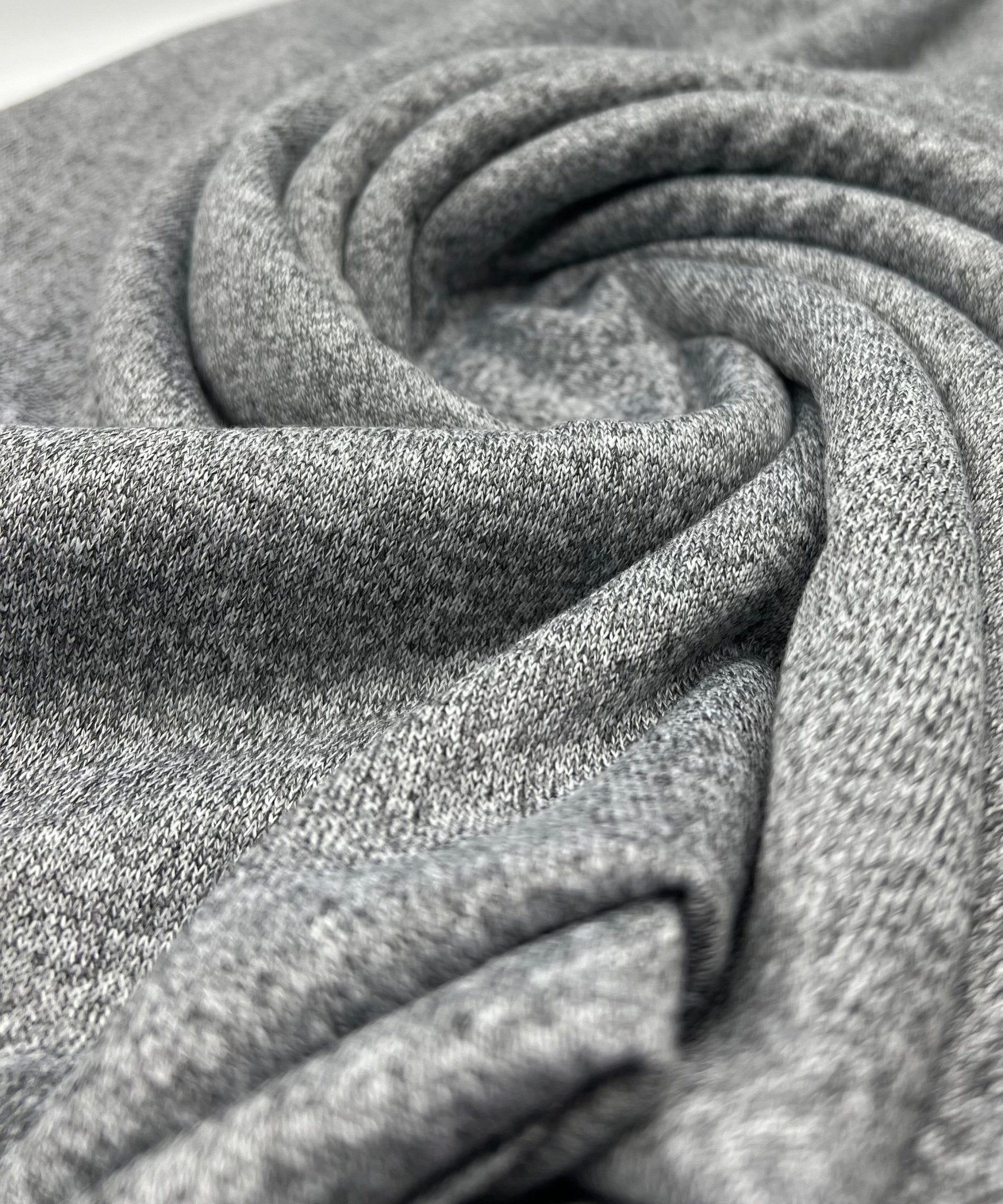 Grey Melange Knit Stretch Fabric - T9 Fabrics