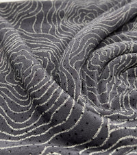 Grey Patterned Glitter Sequin 4 Way Stretch Dress Craft Fabric - T9 Fabrics