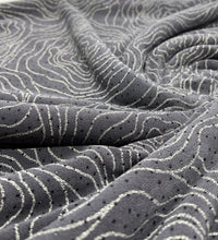 Grey Patterned Glitter Sequin 4 Way Stretch Dress Craft Fabric - T9 Fabrics