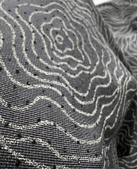 Grey Patterned Glitter Sequin 4 Way Stretch Dress Craft Fabric - T9 Fabrics