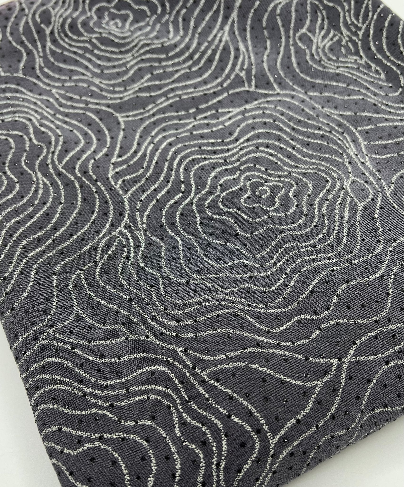 Grey Patterned Glitter Sequin 4 Way Stretch Dress Craft Fabric - T9 Fabrics
