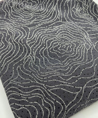 Grey Patterned Glitter Sequin 4 Way Stretch Dress Craft Fabric - T9 Fabrics