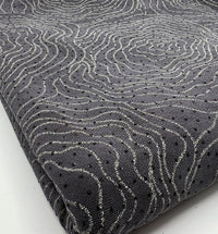 Grey Patterned Glitter Sequin 4 Way Stretch Dress Craft Fabric - T9 Fabrics