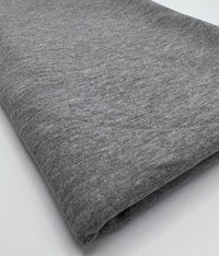 Grey Plain French Terry Loopback Cotton Jersey 230 GSM 95/5 Lycra Jersey, 4 Way Stretch - T9 Fabrics