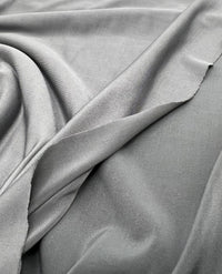 Grey Plain Shiny Soft Touch 4 Way Stretch Fabric - T9 Fabrics