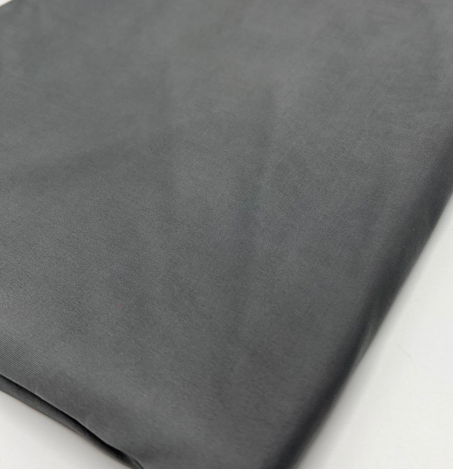Grey Plain Shiny Soft Touch 4 Way Stretch Fabric - T9 Fabrics