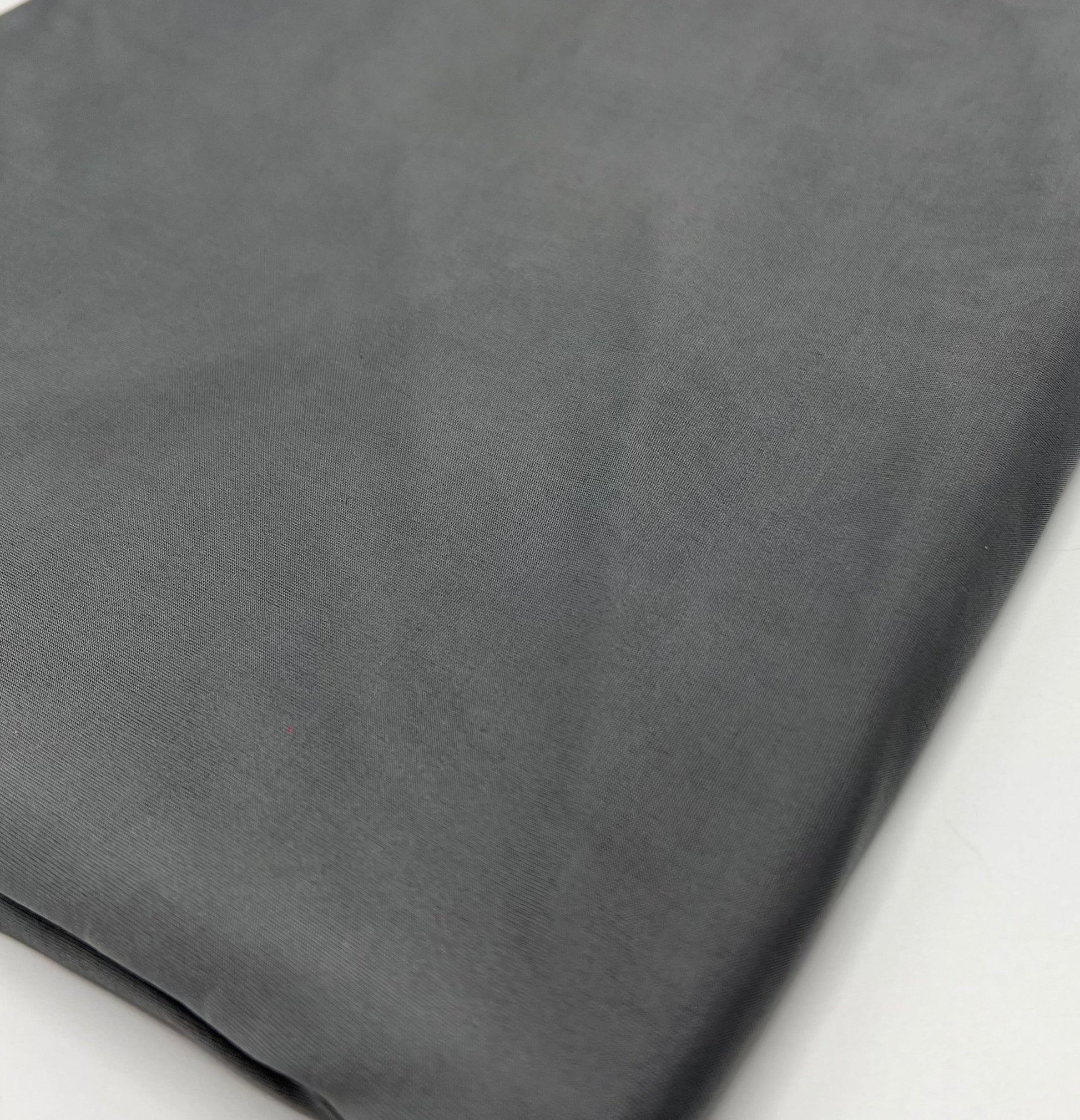 Grey Plain Shiny Soft Touch 4 Way Stretch Fabric - T9 Fabrics