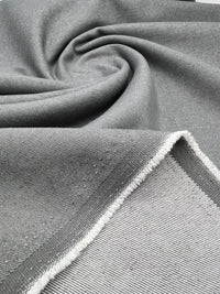 Grey Plain Washed Stretch Denim 280GSM - T9 Fabrics