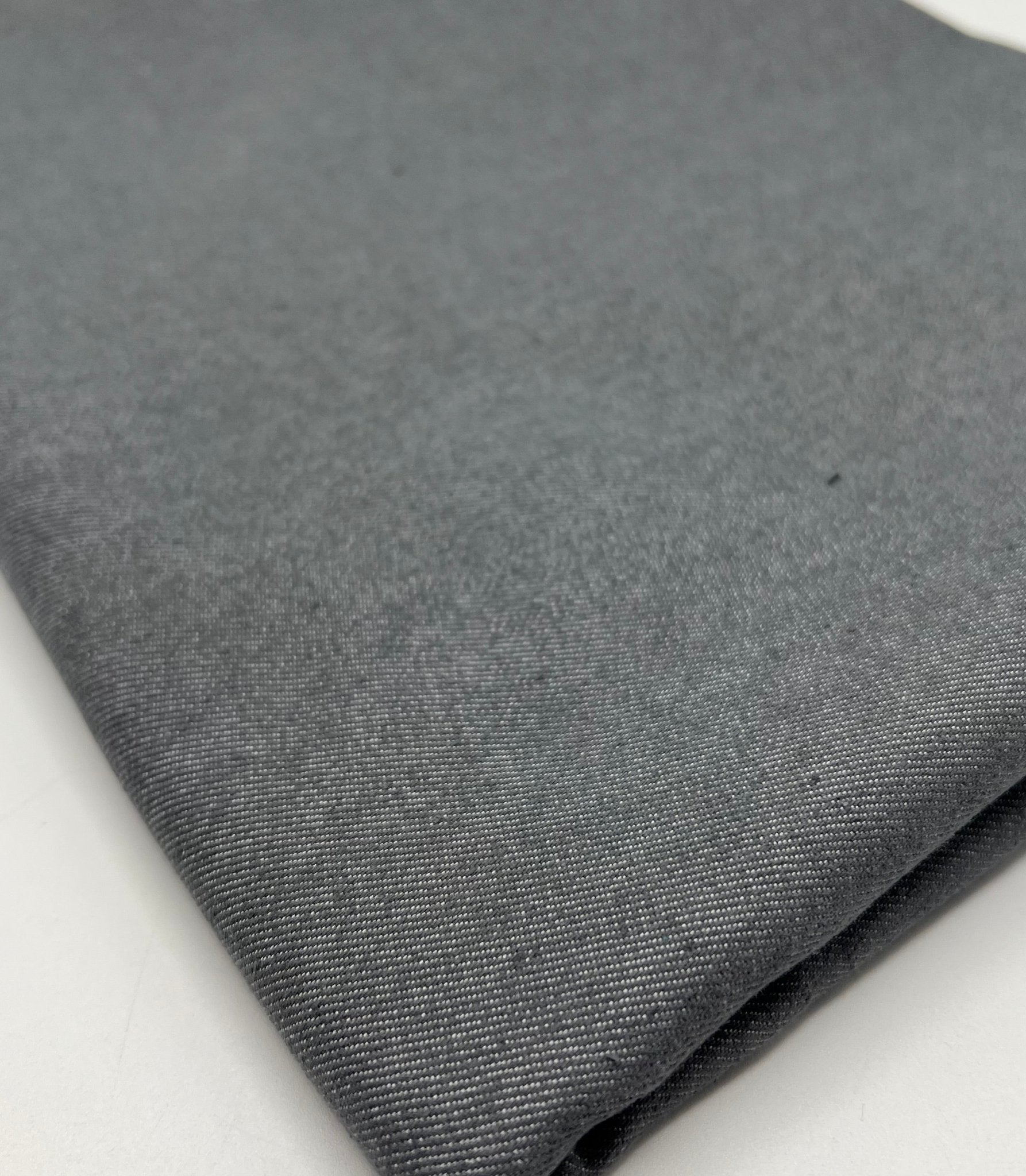 Grey Plain Washed Stretch Denim 280GSM - T9 Fabrics