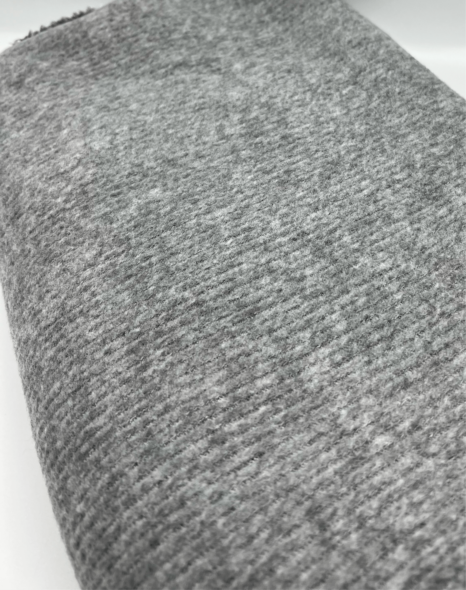 Grey Soft Brushed Cosy Wide Rib Stretch Fabric - T9 Fabrics