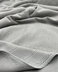 Grey Soft Striped Textured Stretch Fabric - T9 Fabrics