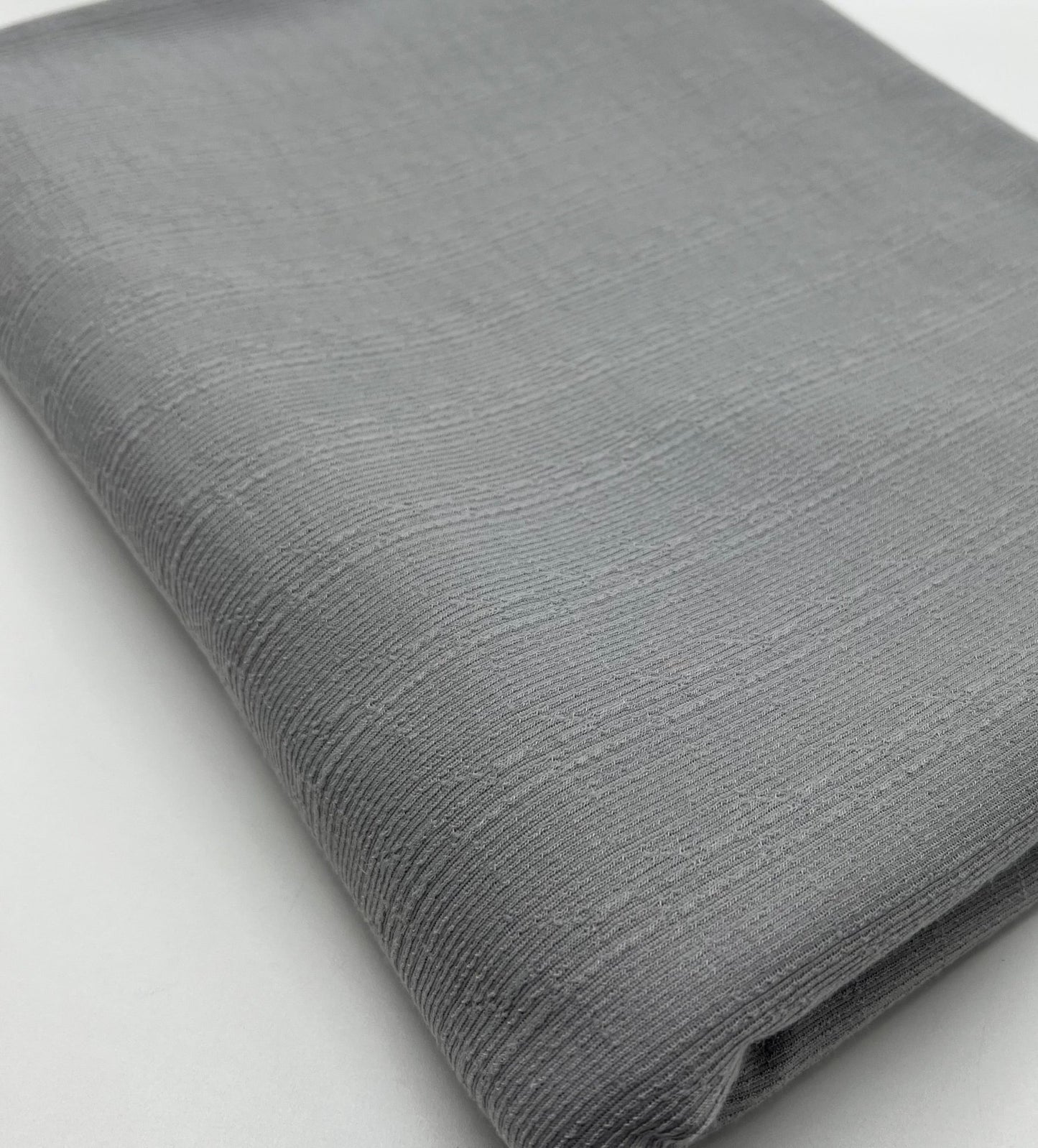 Grey Soft Striped Textured Stretch Fabric - T9 Fabrics