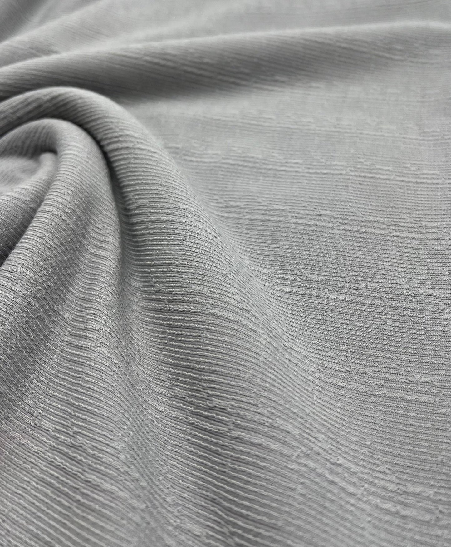 Grey Soft Striped Textured Stretch Fabric - T9 Fabrics