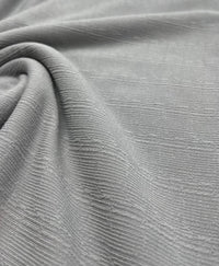 Grey Soft Striped Textured Stretch Fabric - T9 Fabrics