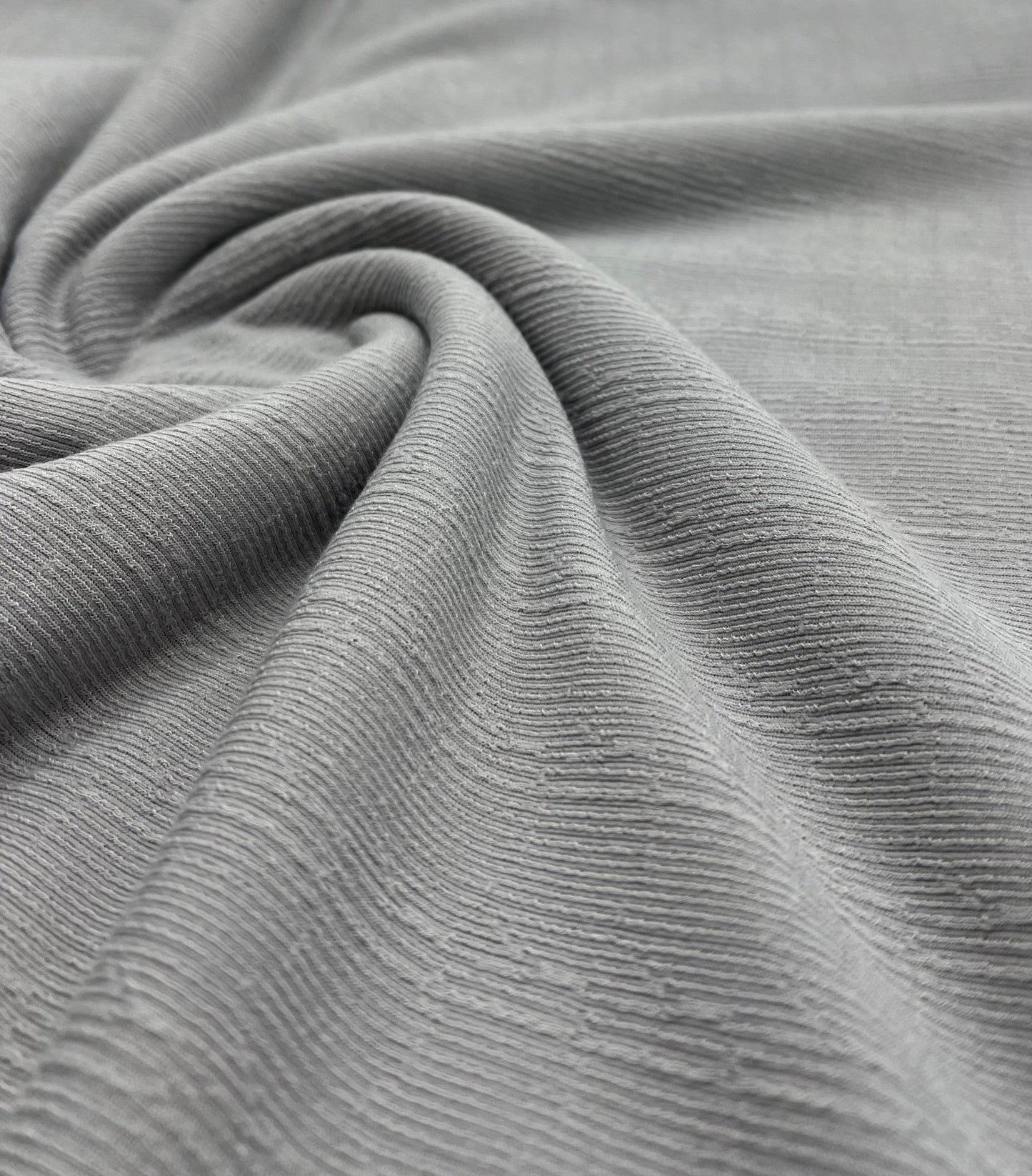 Grey Soft Striped Textured Stretch Fabric - T9 Fabrics
