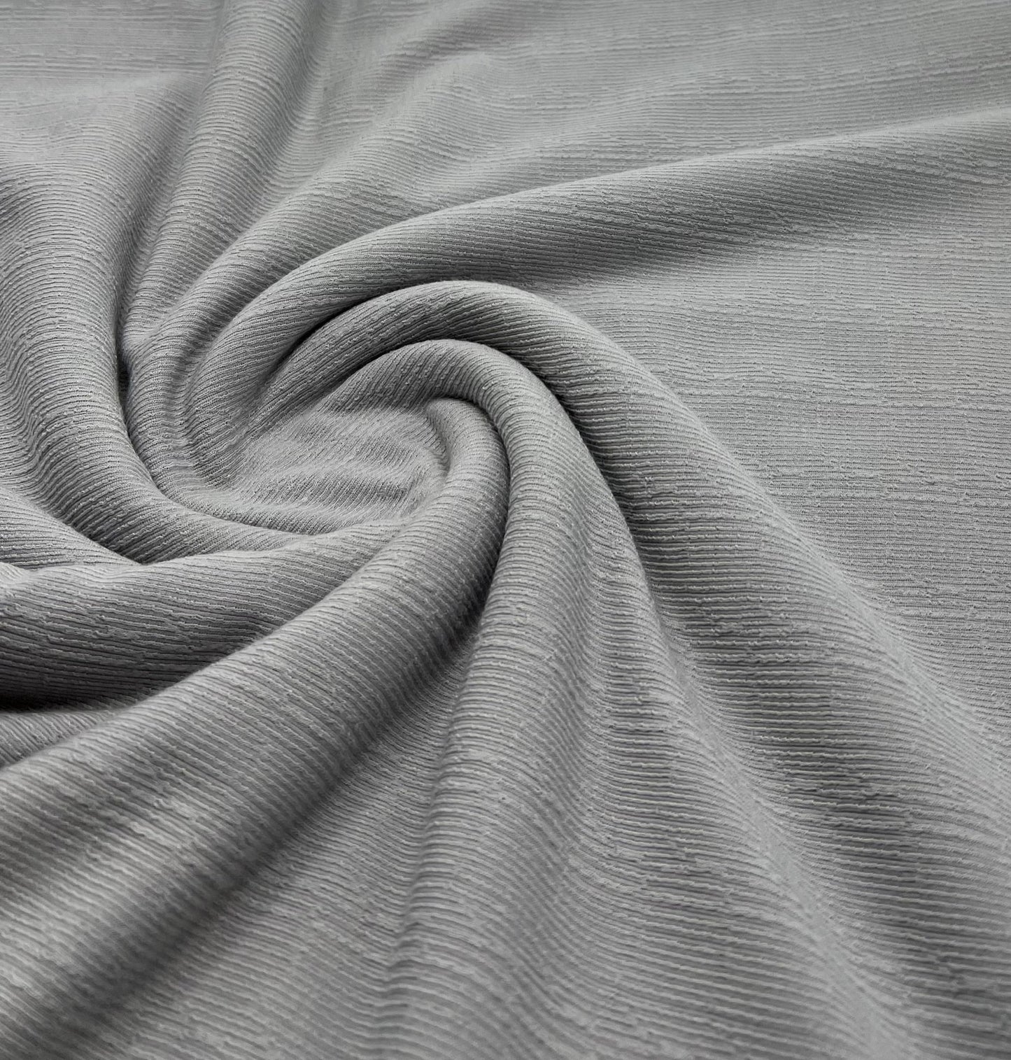 Grey Soft Striped Textured Stretch Fabric - T9 Fabrics