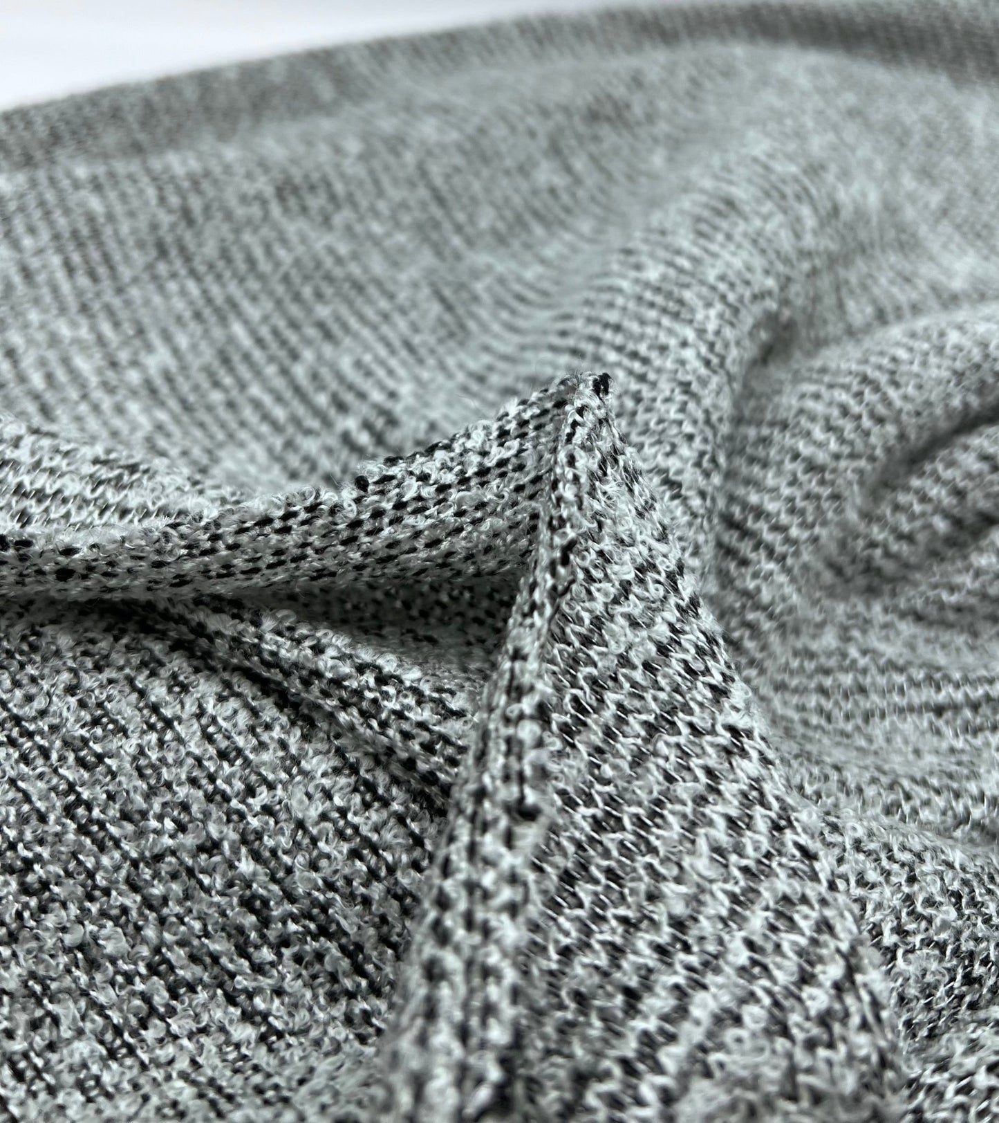 Grey Thick Cosy Knitted Stretch Fabric - T9 Fabrics