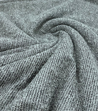 Grey Thick Cosy Knitted Stretch Fabric - T9 Fabrics