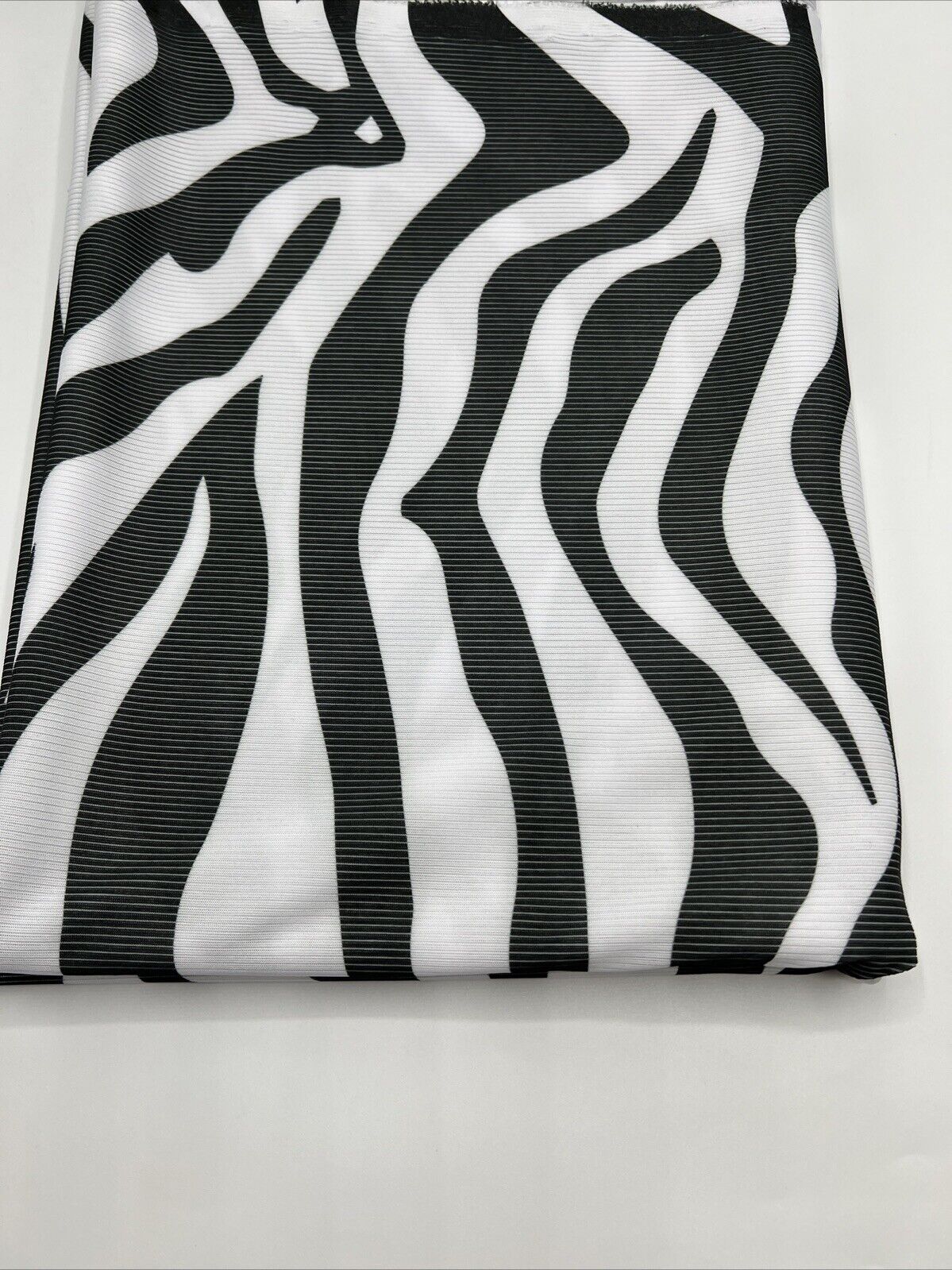 Grey White Animal Print 2X1 Fine Rib Stretch Fabric - T9 Fabrics