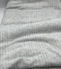 Grey Wide Soft Brushed Cosy Wide Rib Stretch Fabric - T9 Fabrics