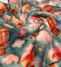 Hot Air Balloons Cuddle Fleece Fabric Blanket Loungewear - T9 Fabrics