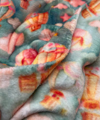 Hot Air Balloons Cuddle Fleece Fabric Blanket Loungewear - T9 Fabrics