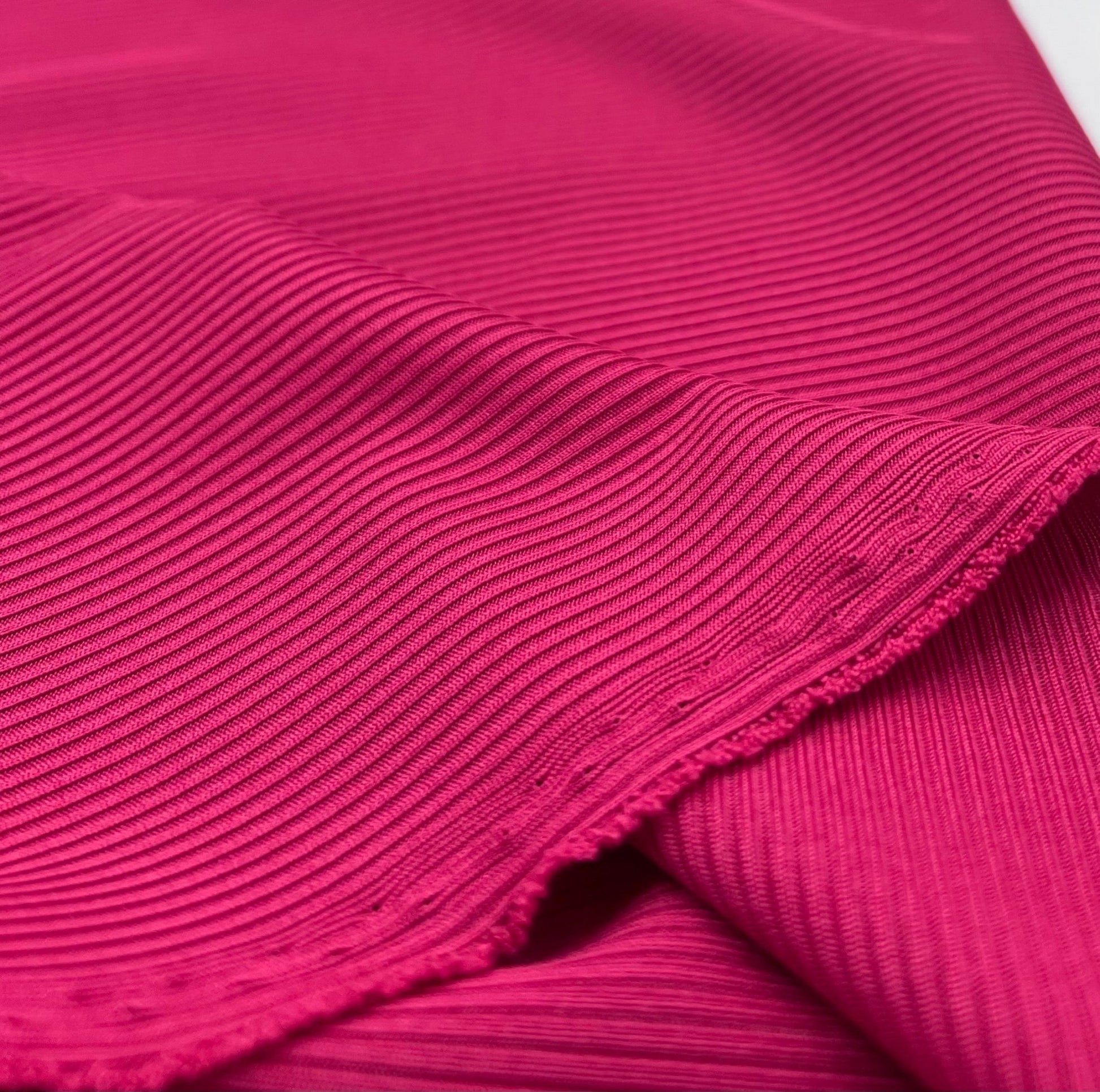 Hot Pink 2X1 Fine Rib Stretch Fabric - T9 Fabrics