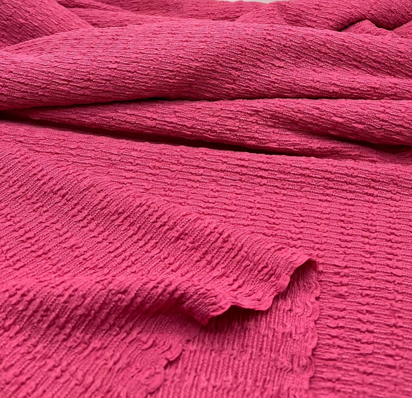Hot Pink Cerise Popcorn 2 Way Stretch Fabric - T9 Fabrics