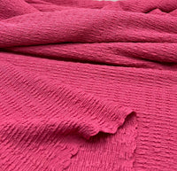 Hot Pink Cerise Popcorn 2 Way Stretch Fabric - T9 Fabrics
