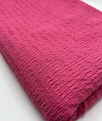 Hot Pink Cerise Popcorn 2 Way Stretch Fabric - T9 Fabrics