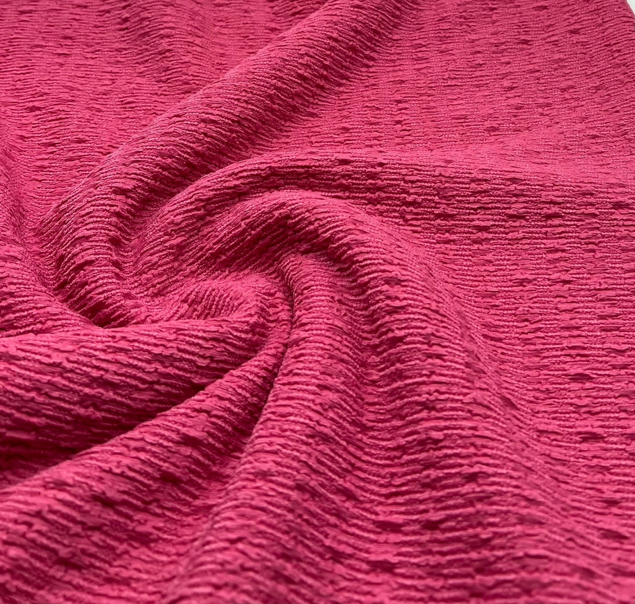 Hot Pink Cerise Popcorn 2 Way Stretch Fabric - T9 Fabrics