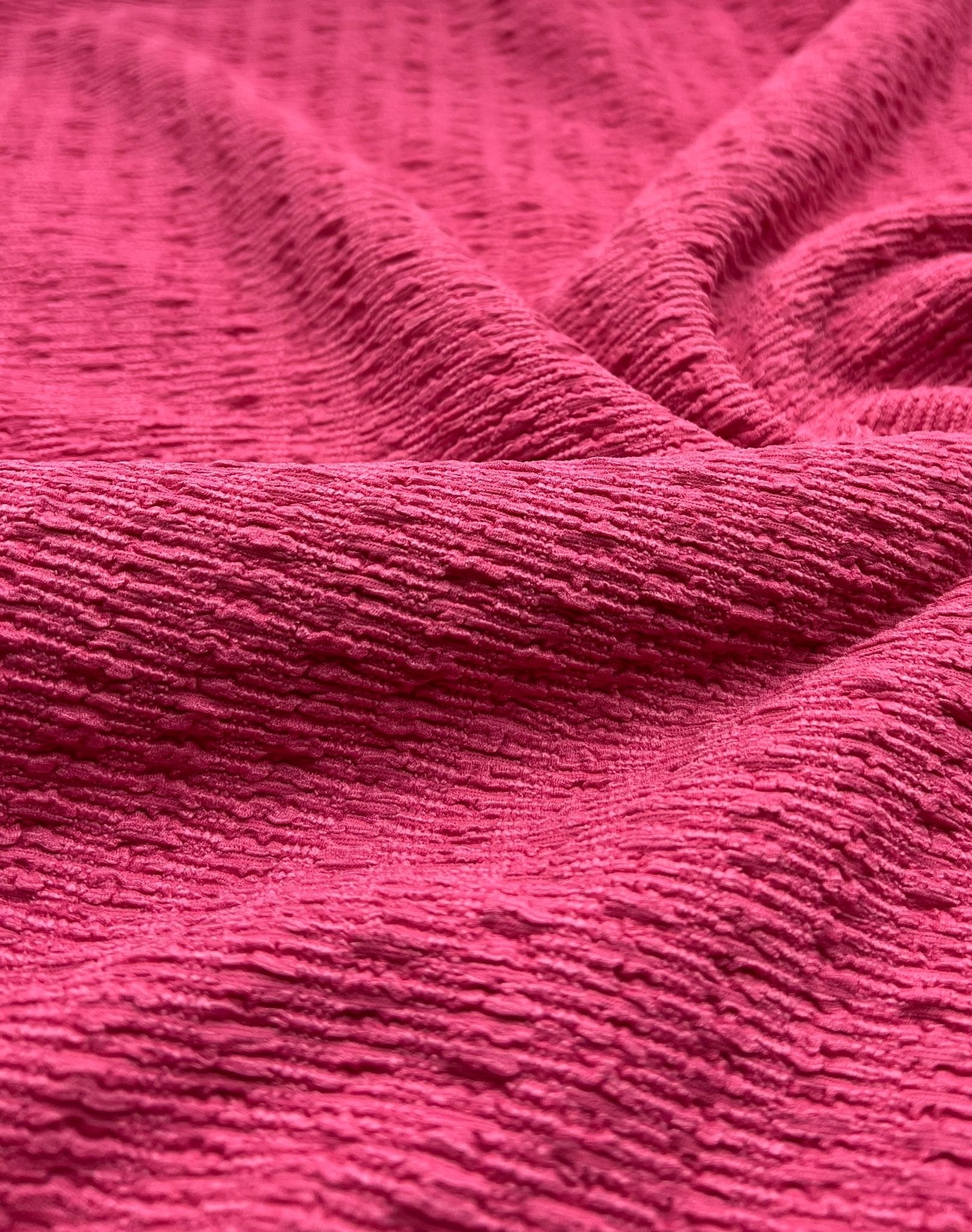 Hot Pink Cerise Popcorn 2 Way Stretch Fabric - T9 Fabrics